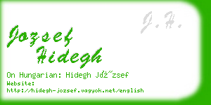 jozsef hidegh business card